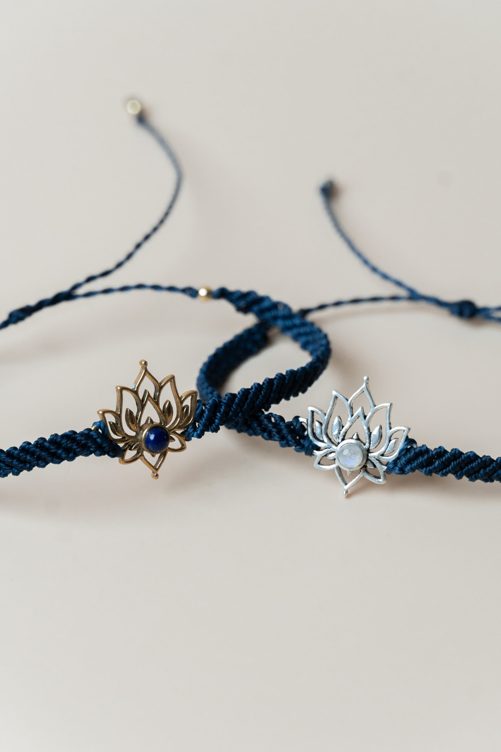 bracelets bleu fleur nenuphar