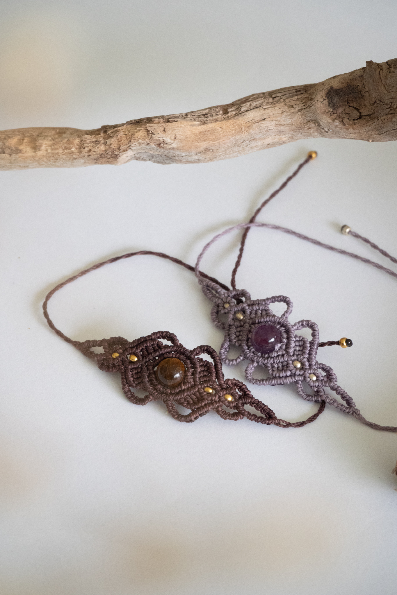 bracelets bali marron et violet