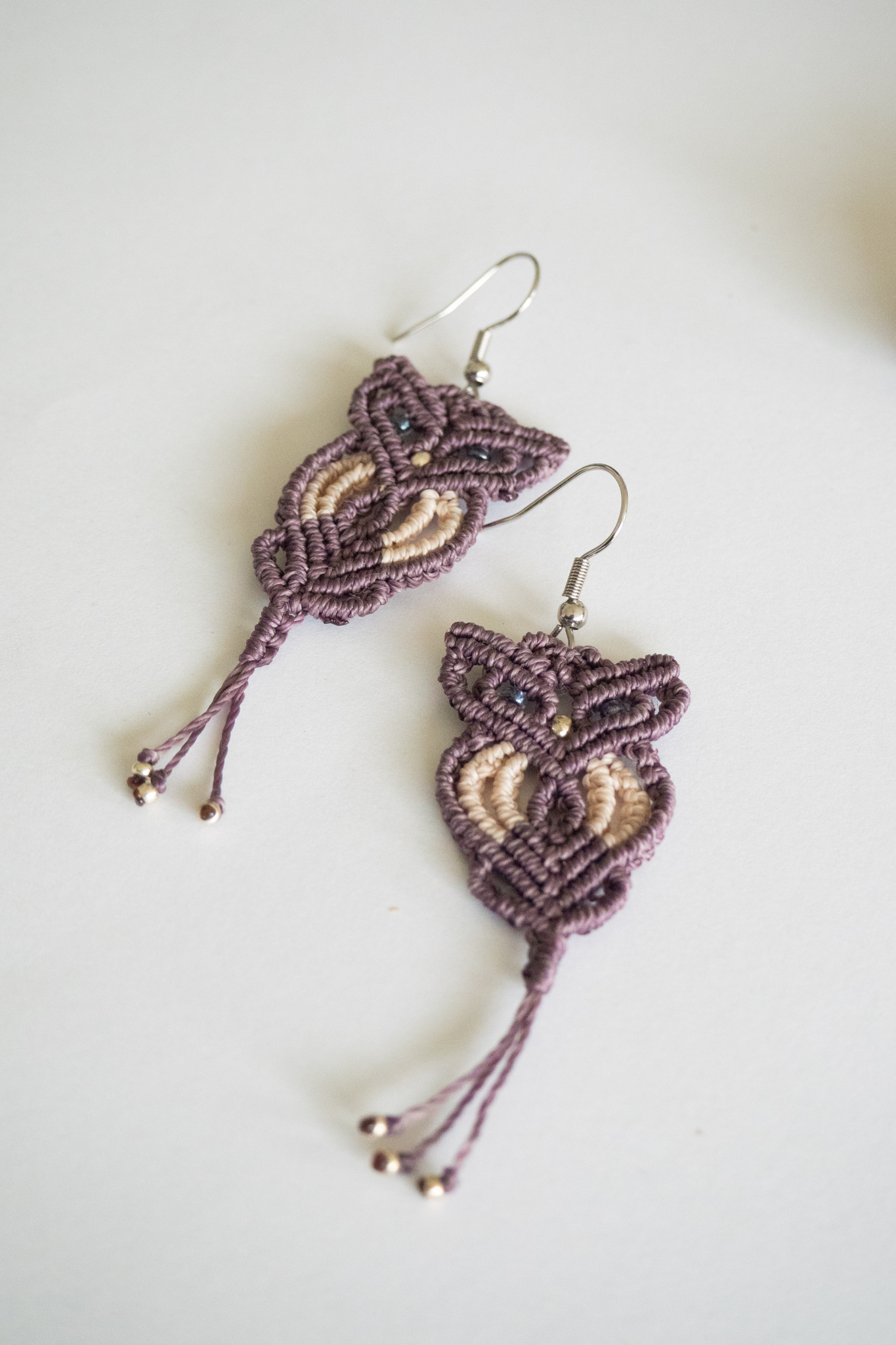 boucles violettes hiboux