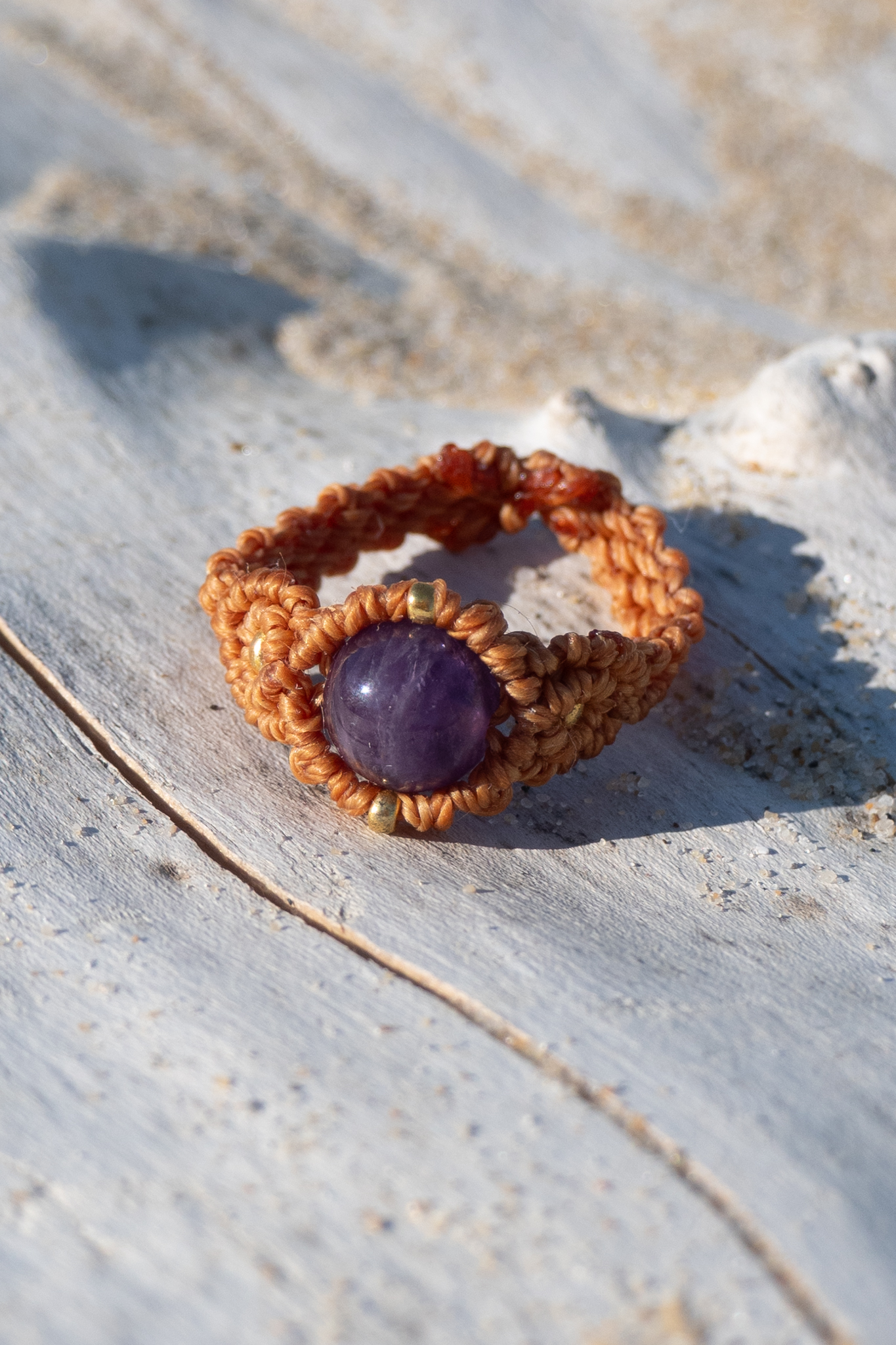 bague orange pierre violette